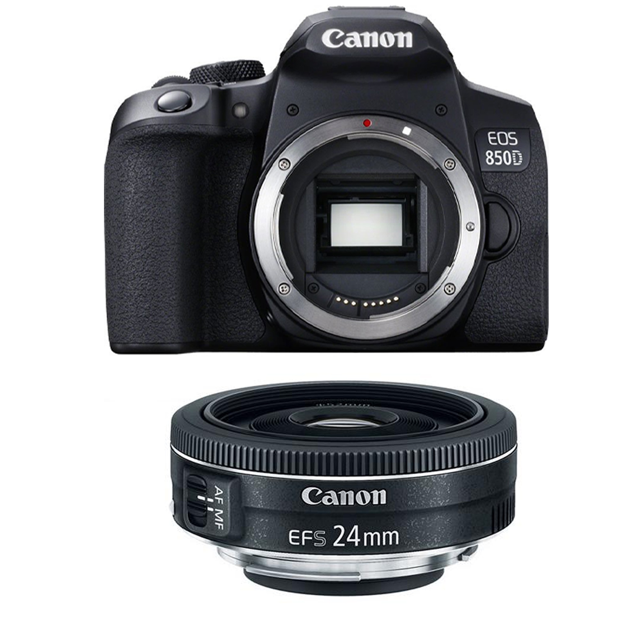 تصویر  دوربین دیجیتال کانن مدل EOS 850D به همراه لنز 24 میلی متر F/2.8 STM