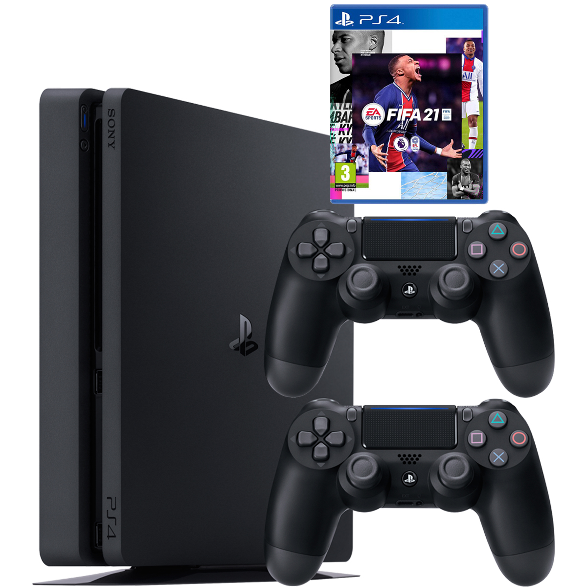 مجموعه کنسول بازی سونی مدل PlayStation 4 Slim CUH-2216A ظرفیت 500 گیگابایت به همراه بازی فیفا21