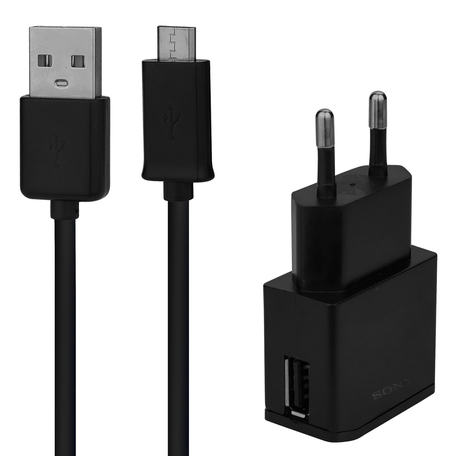 شارژر دیواری سونی مدل ep880 به همراه کابل تبدیل microUSB