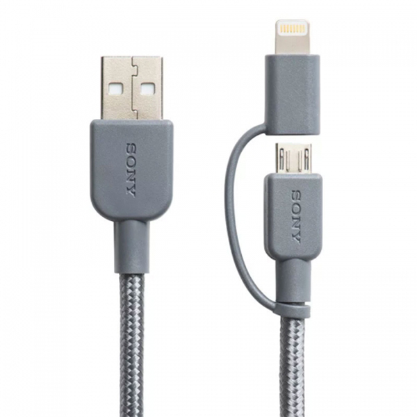 کابل تبدیل USB به microUSB / لایتنینگ سونی مدل CP-ABLP150 طول 1.5 متر