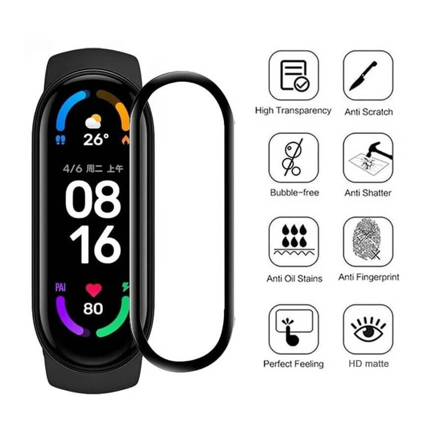 محافظ صفحه نمایش بادیگارد مدل Mi6 مناسب برای ساعت هوشمند شیائومی Mi Band 6